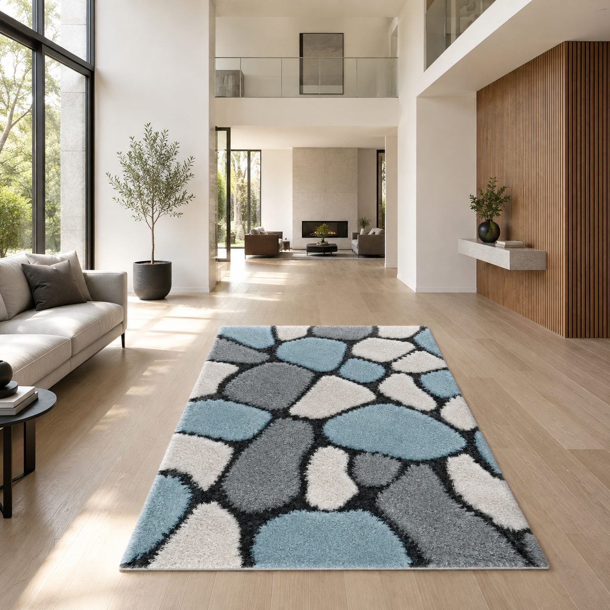 Home Republic Pebbles Shaggy Rug Long Pile