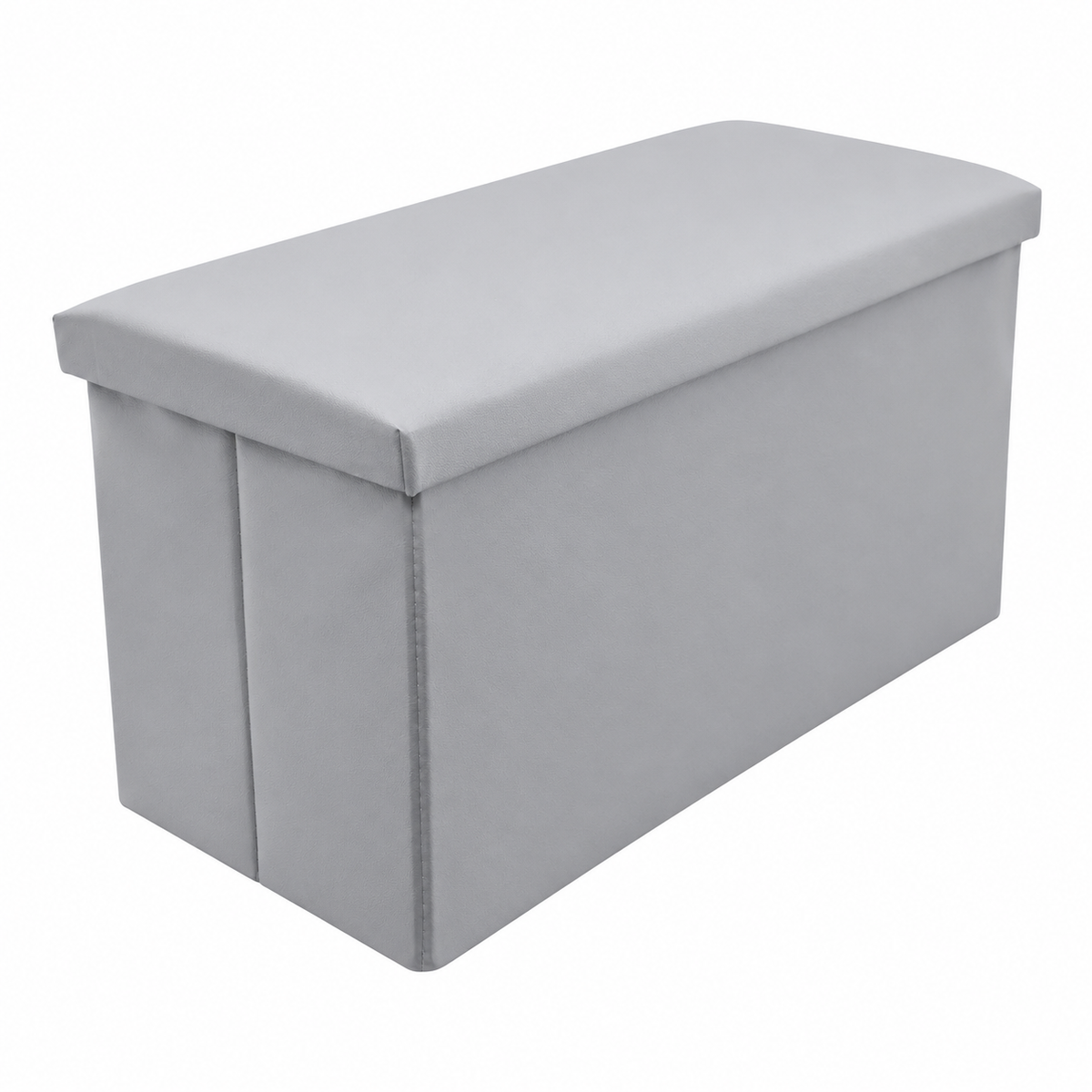 Home Republic Foldable Faux Leather Storage Ottoman