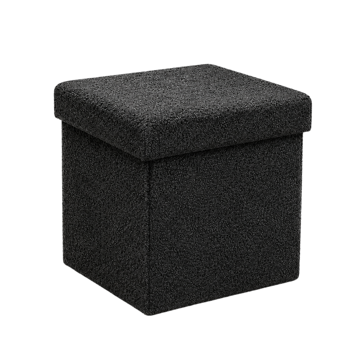 Home Republic Foldable Boucle Storage Ottoman
