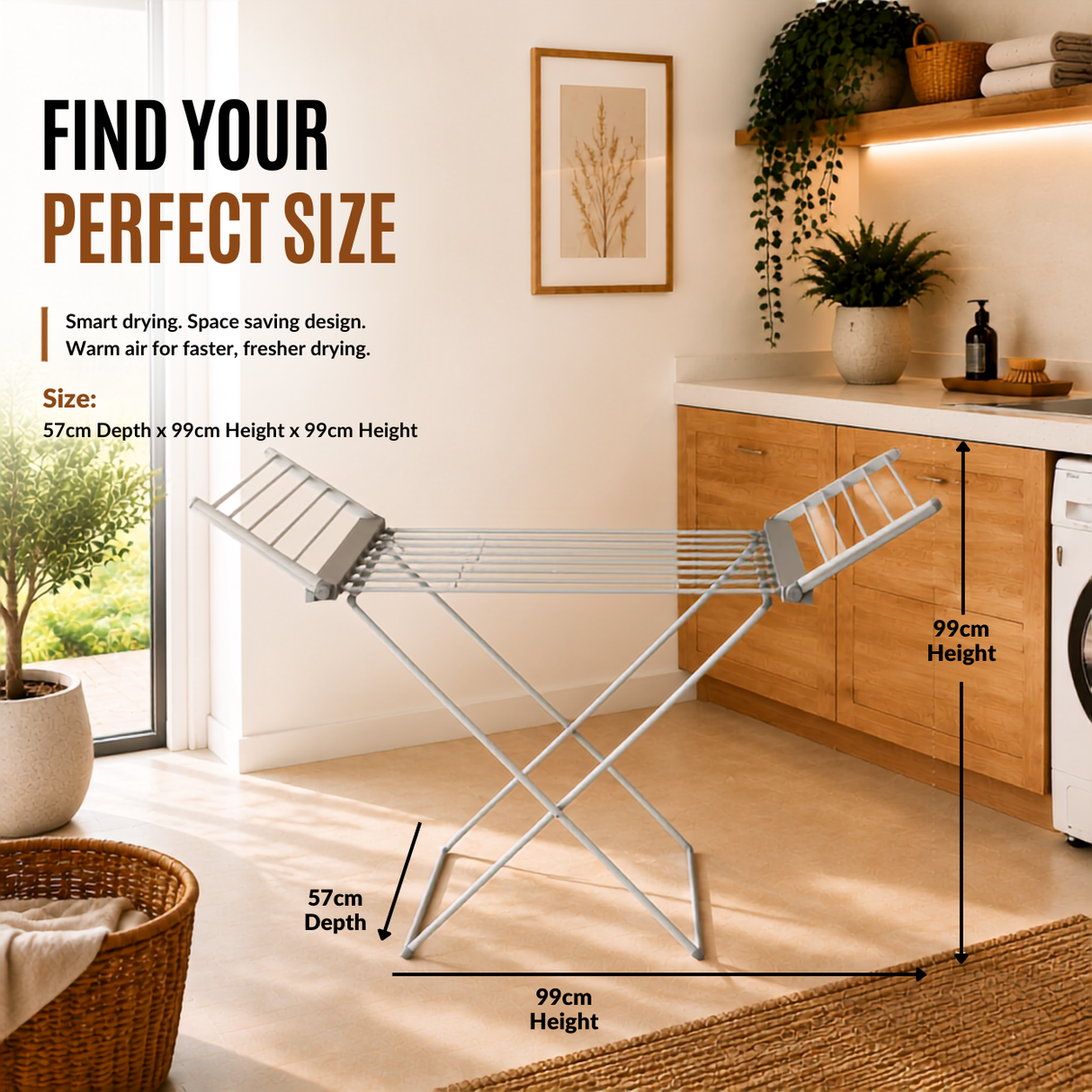 Home Republic Winged Foldable Heated Air Dryer