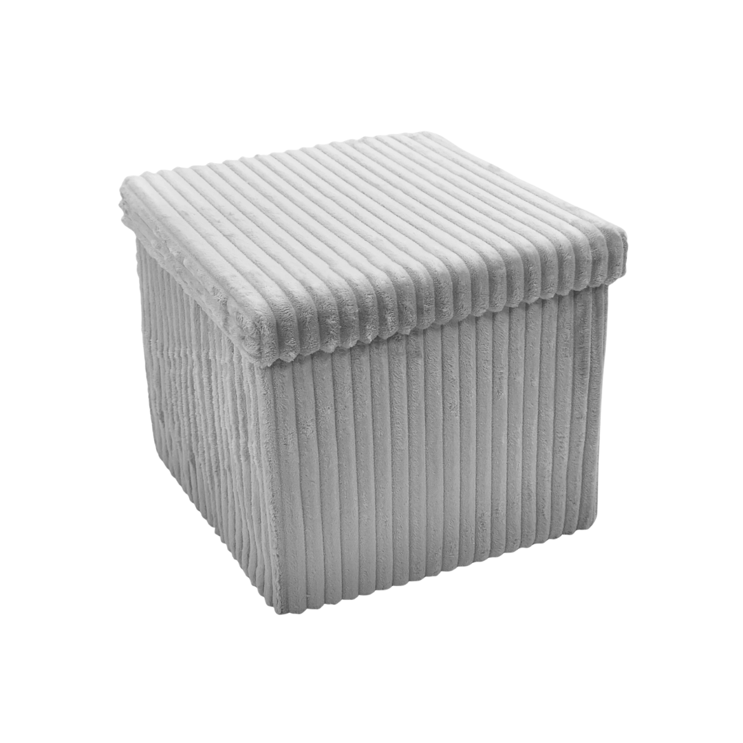 Home Republic Foldable Corduroy Storage Ottoman