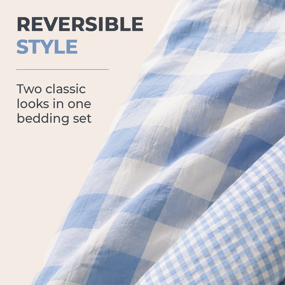 Sweet Dreams Wyndham Gingham Check Duvet Cover And Pillowcase Set