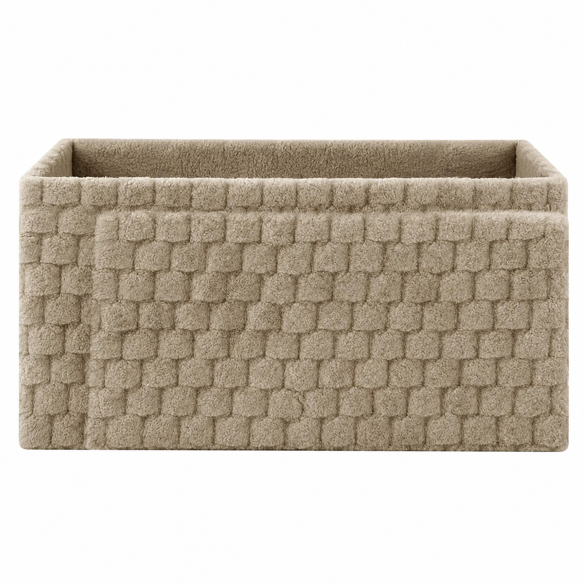 Home Republic Chunky Popcorn Faux Rabbit Fur Storage Ottoman
