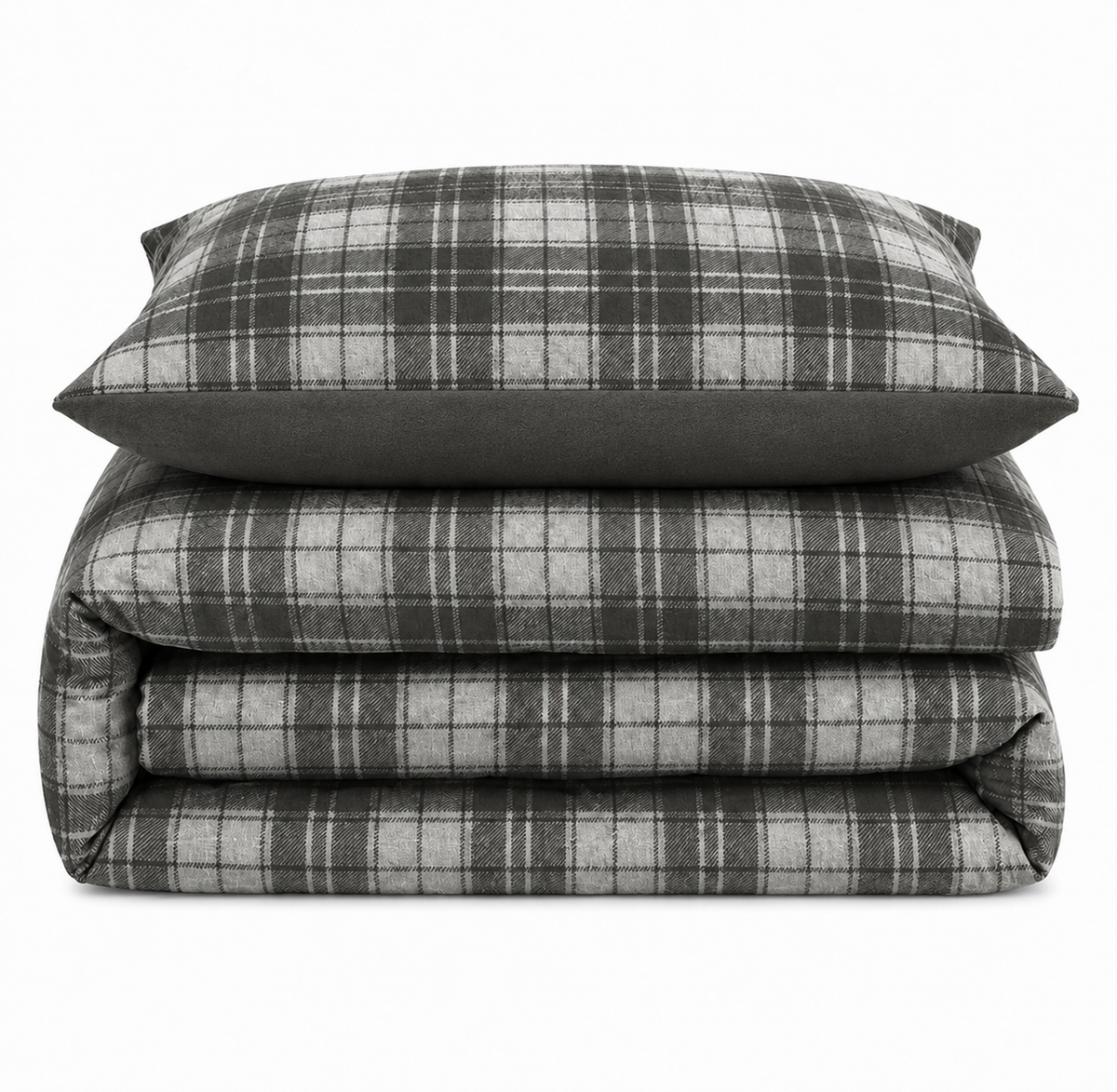 Velosso Check Teddy Duvet Cover & Pillowcase Set