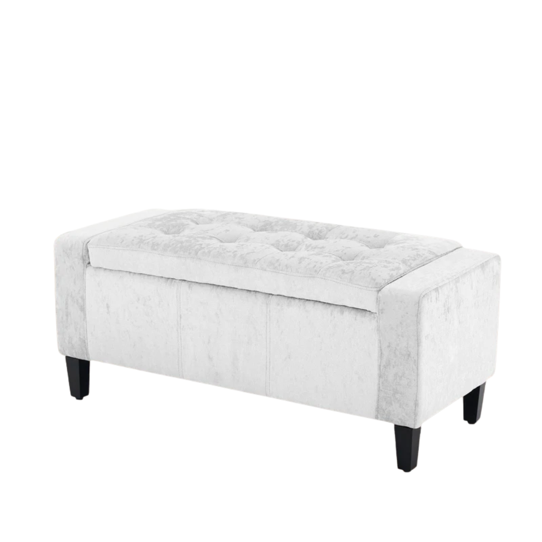 Home Republic Bijou Crushed Velvet Storage Seat