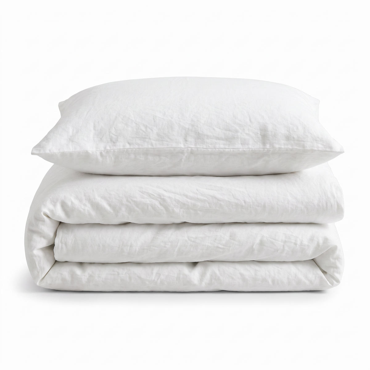 Velosso Washed Linen Look Duvet Cover & Pillowcase Set