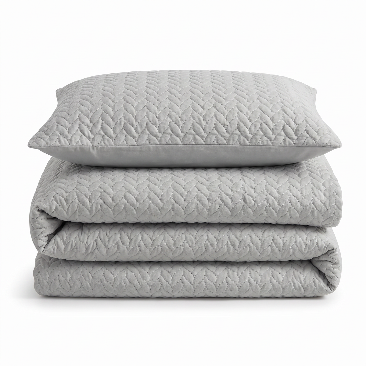 Velosso Kinsley Embossed Pattern Duvet Cover And Pillowcase Set