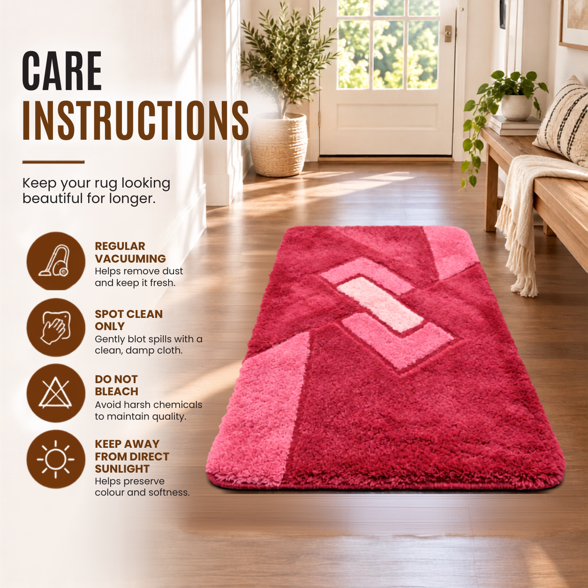 Home Republic Geometrix Runner Long Pile