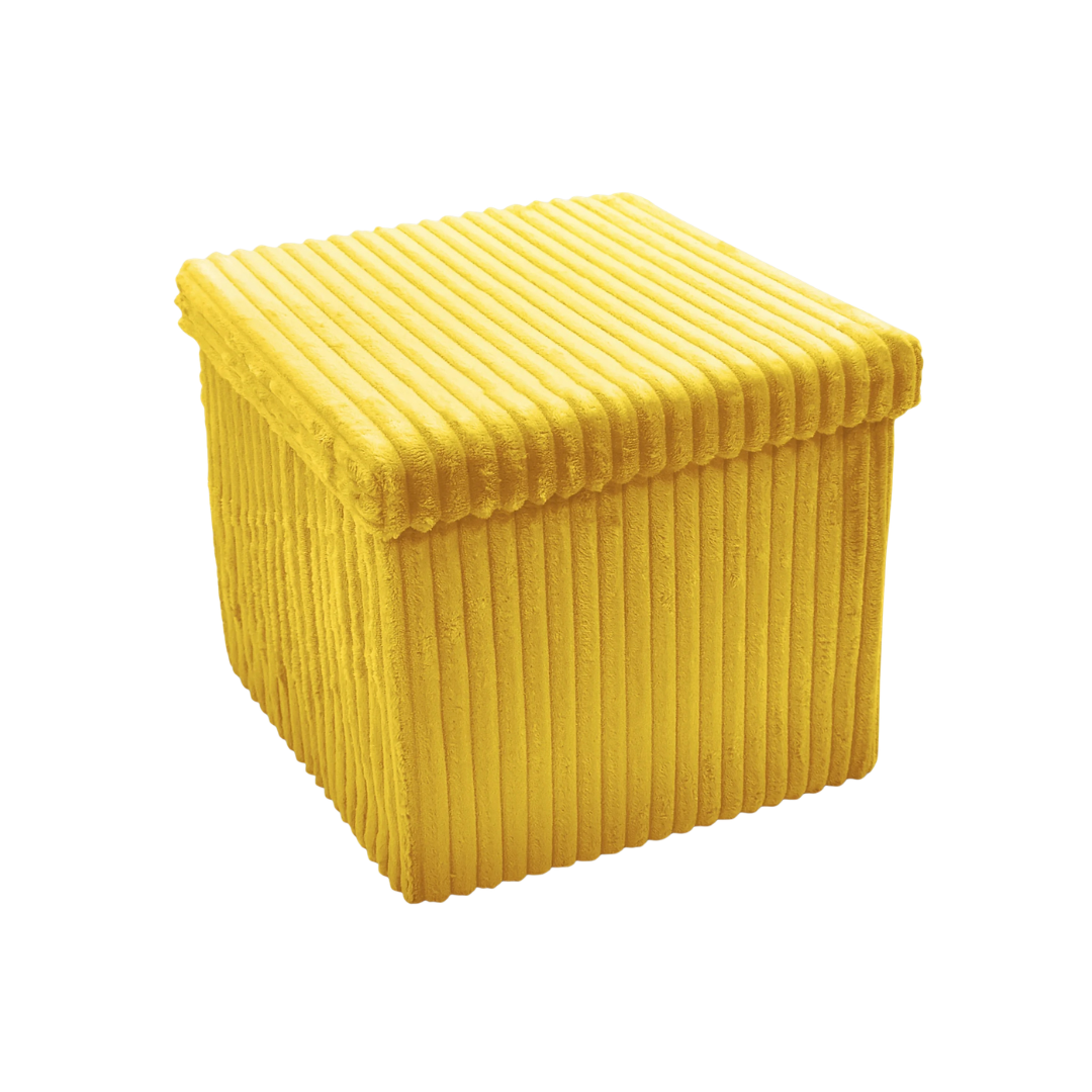 Home Republic Foldable Corduroy Storage Ottoman