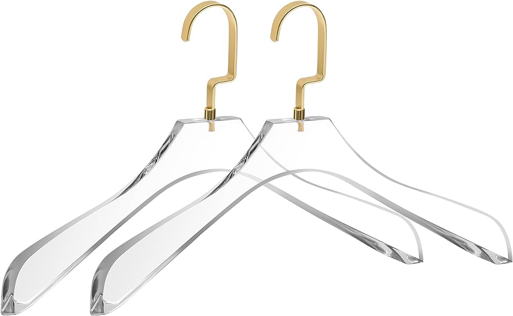 10 pack Acrylic Gold Dress/Shirts Hangers