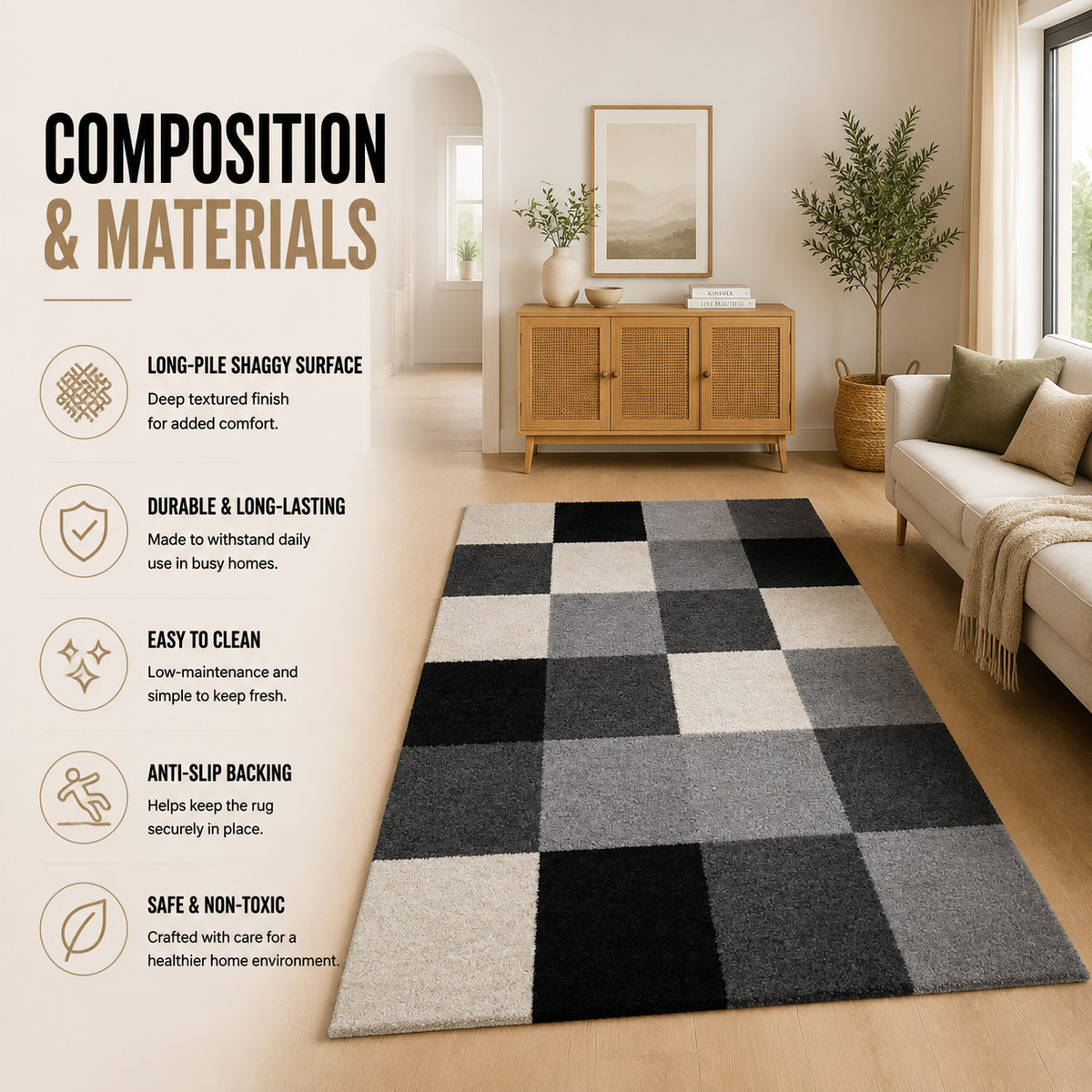 Home Republic Dexter Carved Rug Low Pile