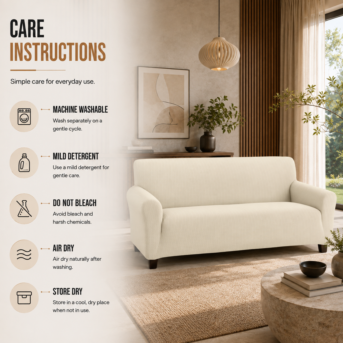 Home Republic Denver Stretch Fitted Sofa Cover