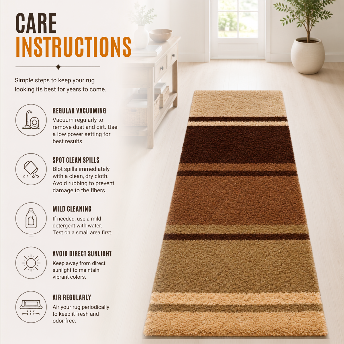 Home Republic Modern Stripes Runner Long Pile