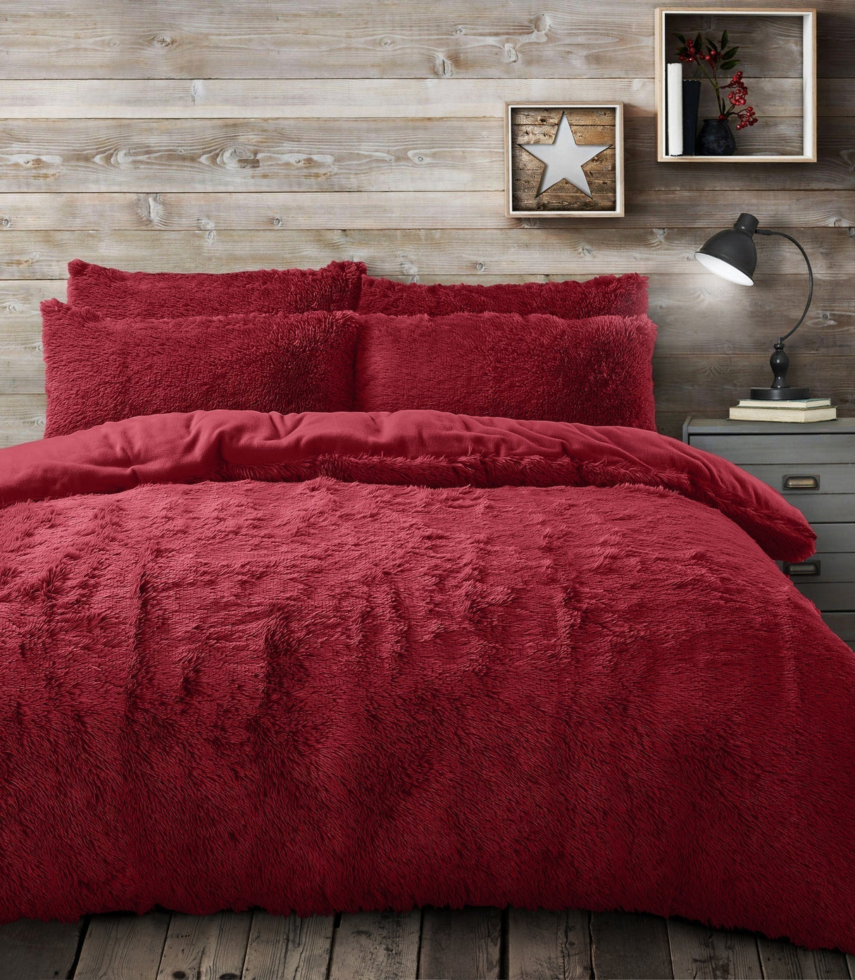 Velosso Alaska Faux Fur Duvet Cover & Pillowcase Set