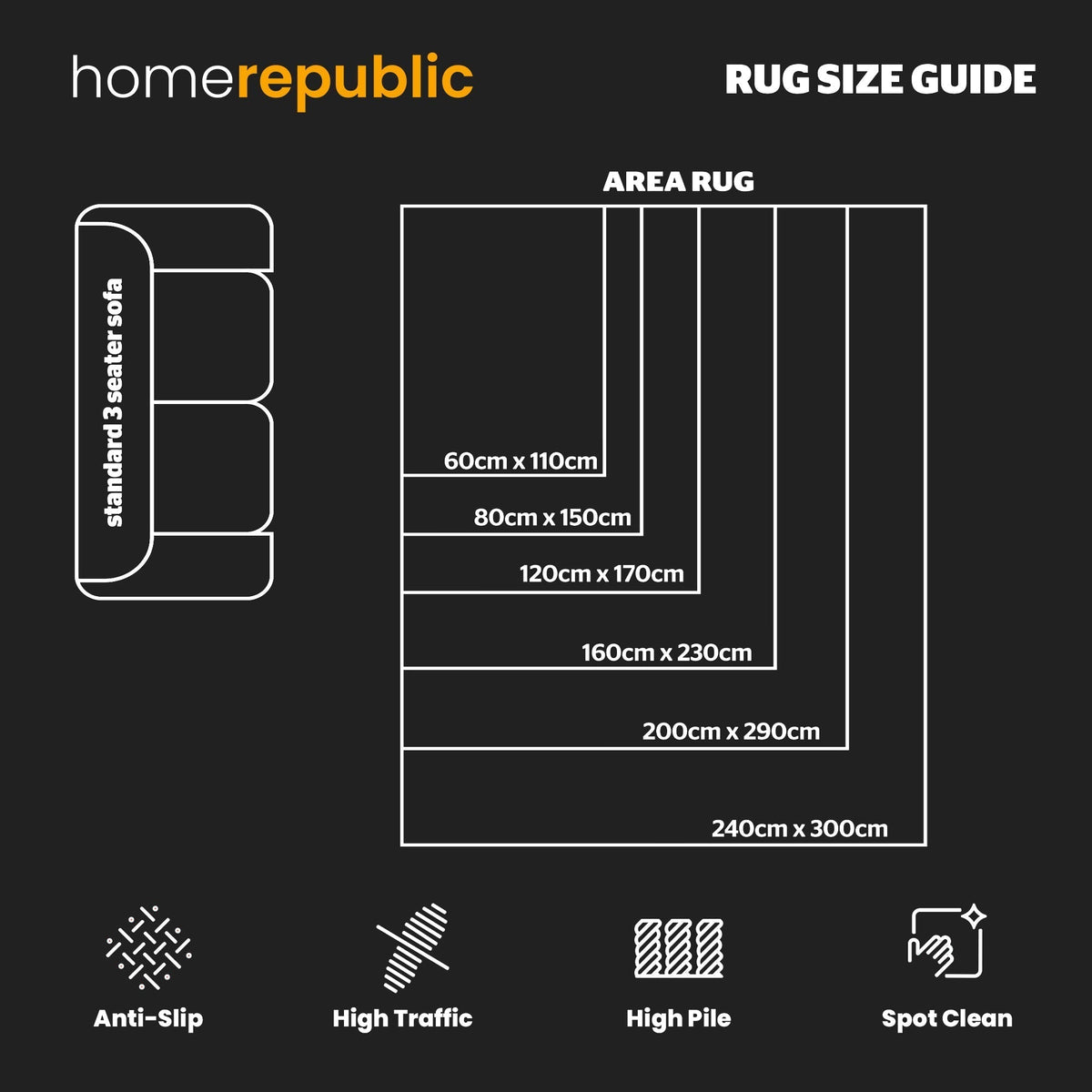 Home Republic Manhattan Blocks Rug Long Pile