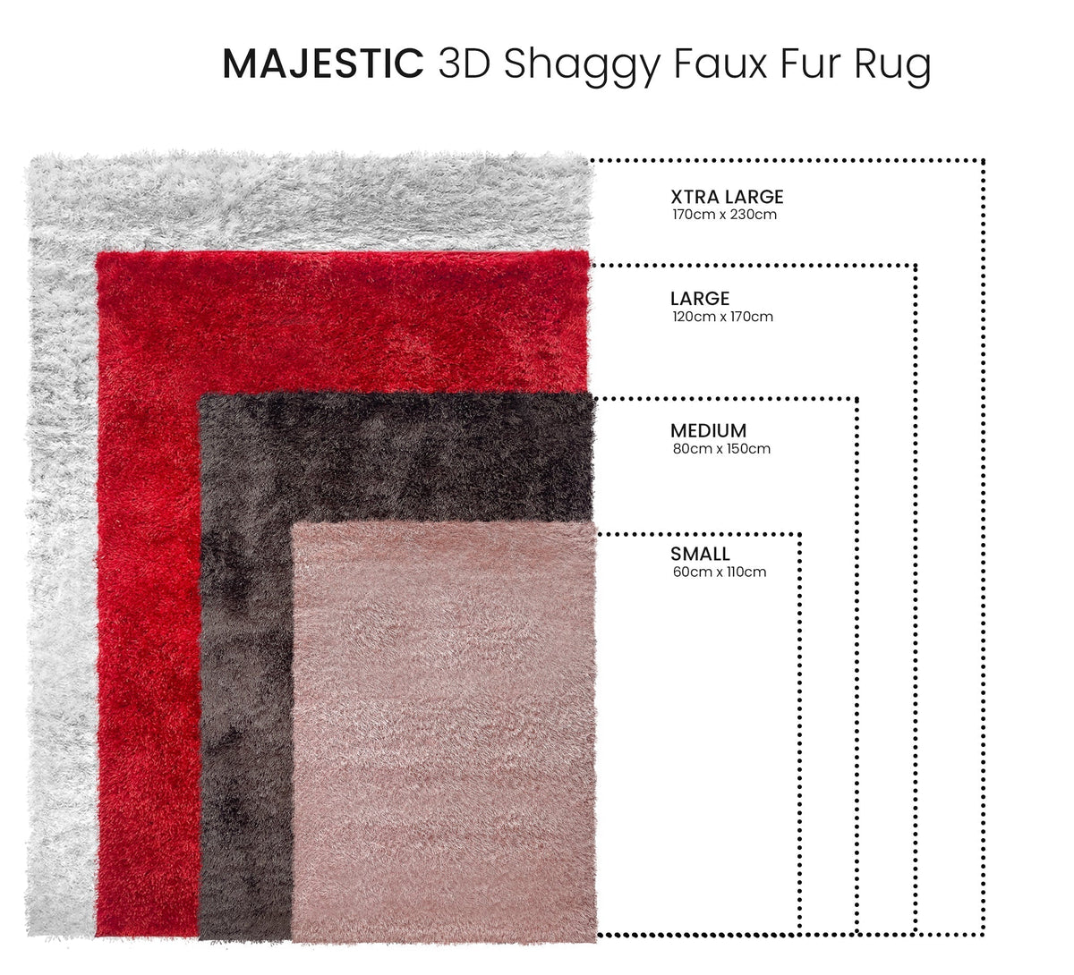 Home Republic Majestic Shagggy Rug Long Pile