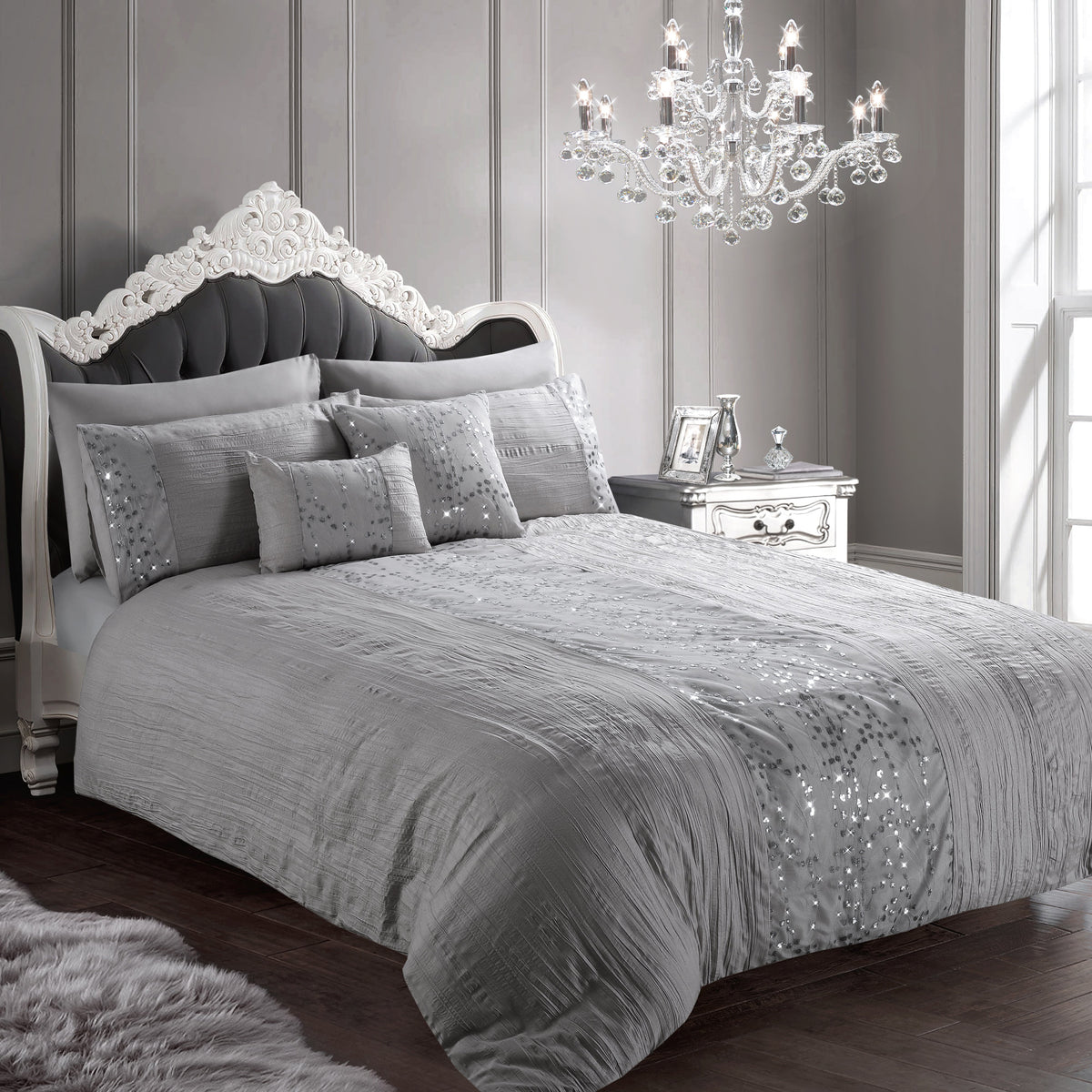 Intimates Amara Crinkle Duvet Cover & Pillowcase Set