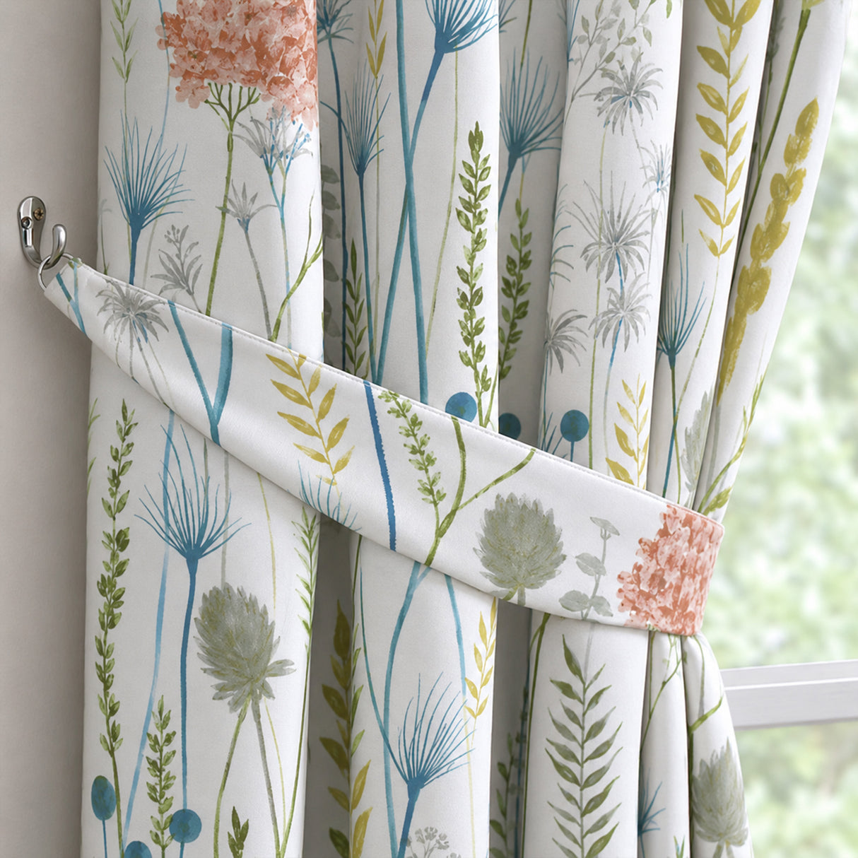 Florelle Bloomfield Floral Ring Top Curtains