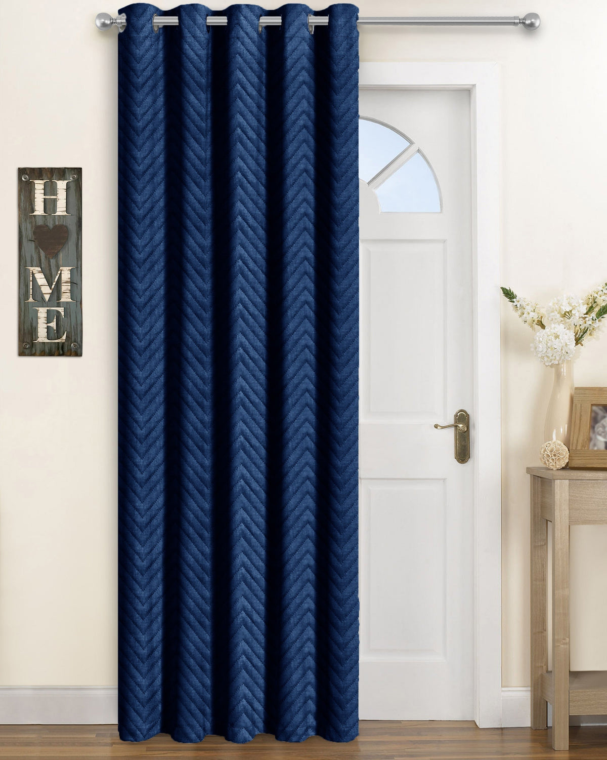 Velosso Chevron Ring Top Door Curtain