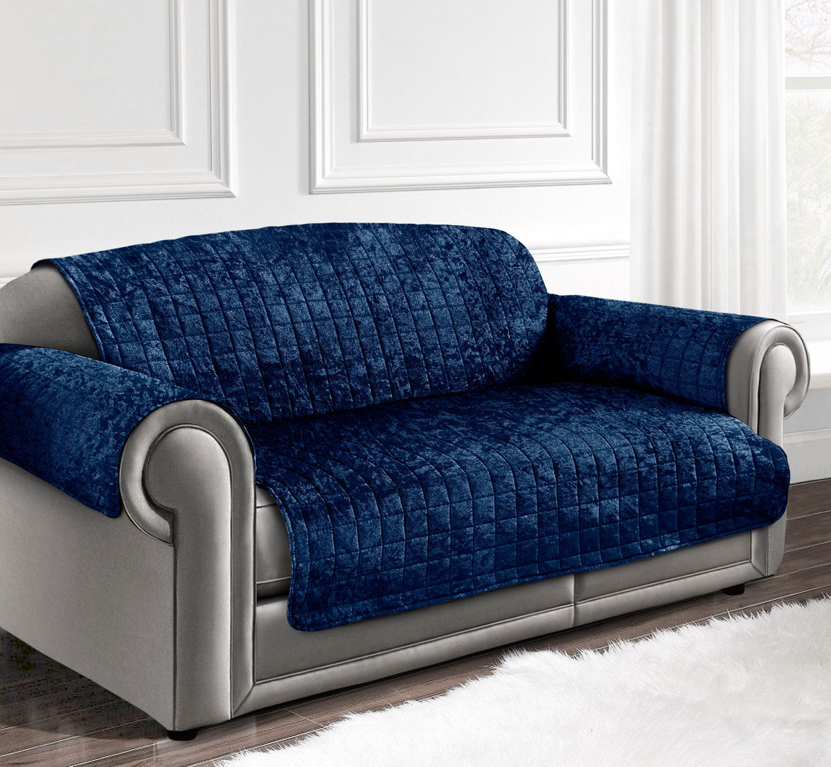 Home Republic Crushed Velvet Sofa Protector