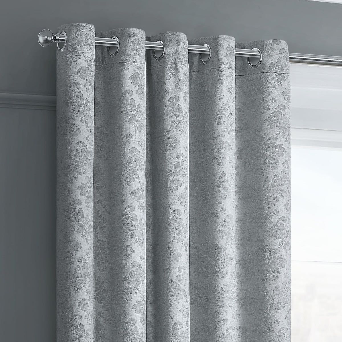 Intimates Damask Ring Top Curtains