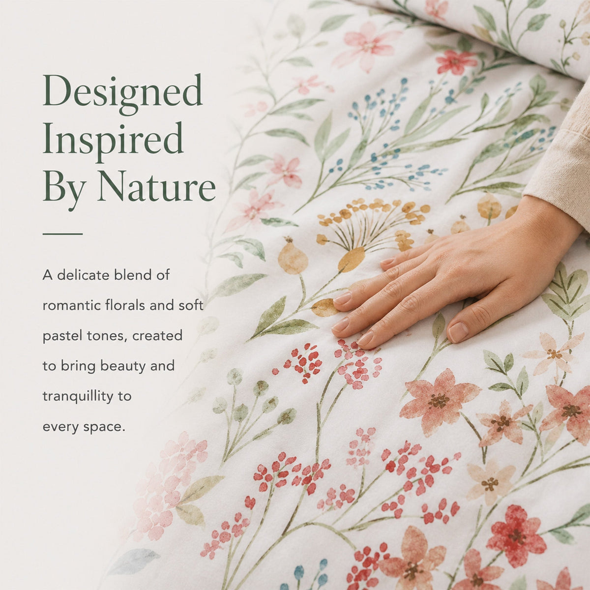 Florelle Eleanor Delicate Floral Patterned Duvet Cover And Pillowcase Set