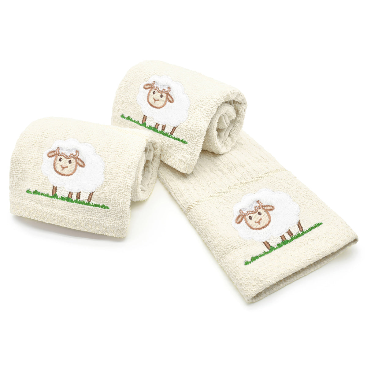 Velosso Sheep Embroidered Cotton Tea Towel