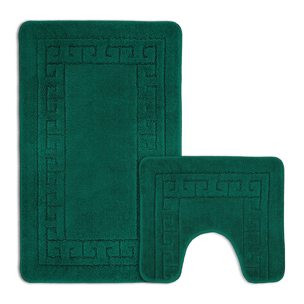 Velosso 2 Piece Greek Key Bath And Pedestal Mat