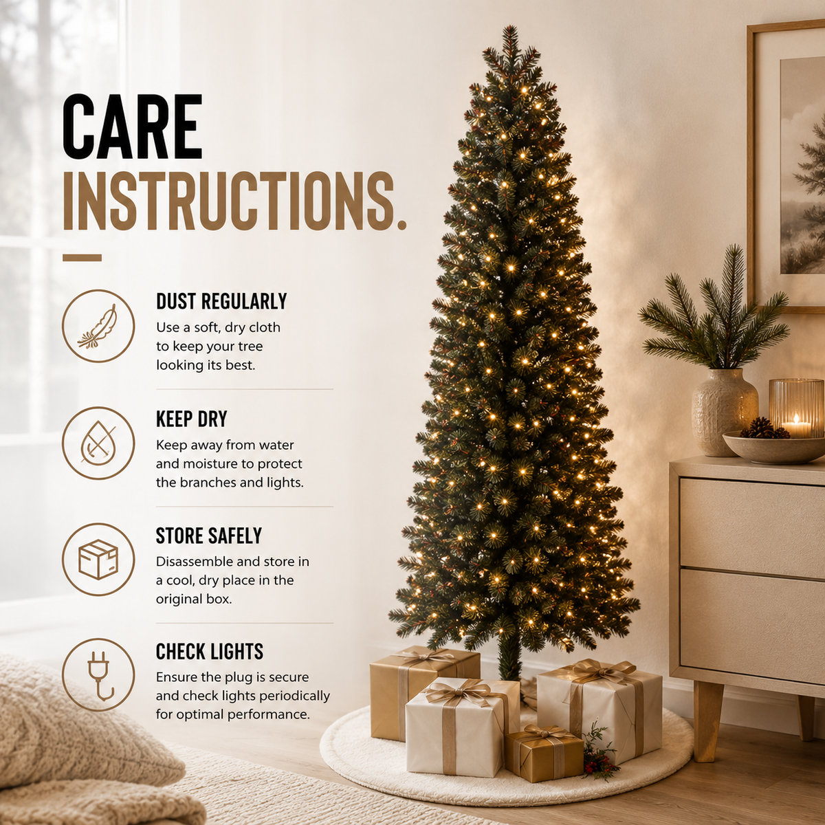 Home Republic Half Christmas Tree With Led Lights