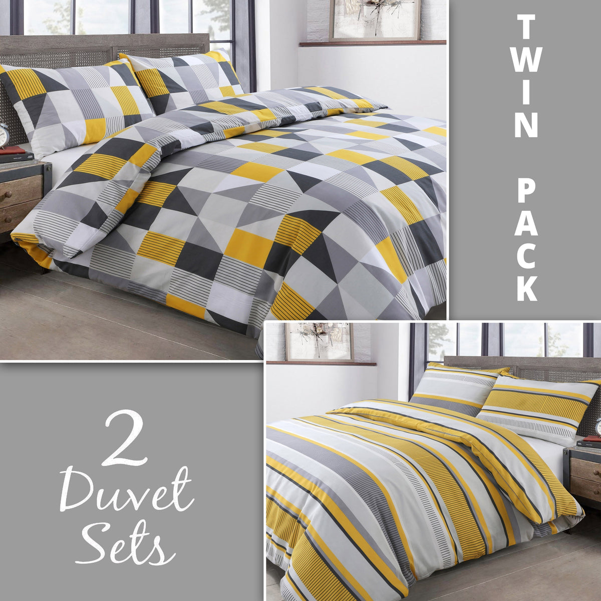 Velosso Jazz Two Pack Duvet Cover & Pillowcase Set