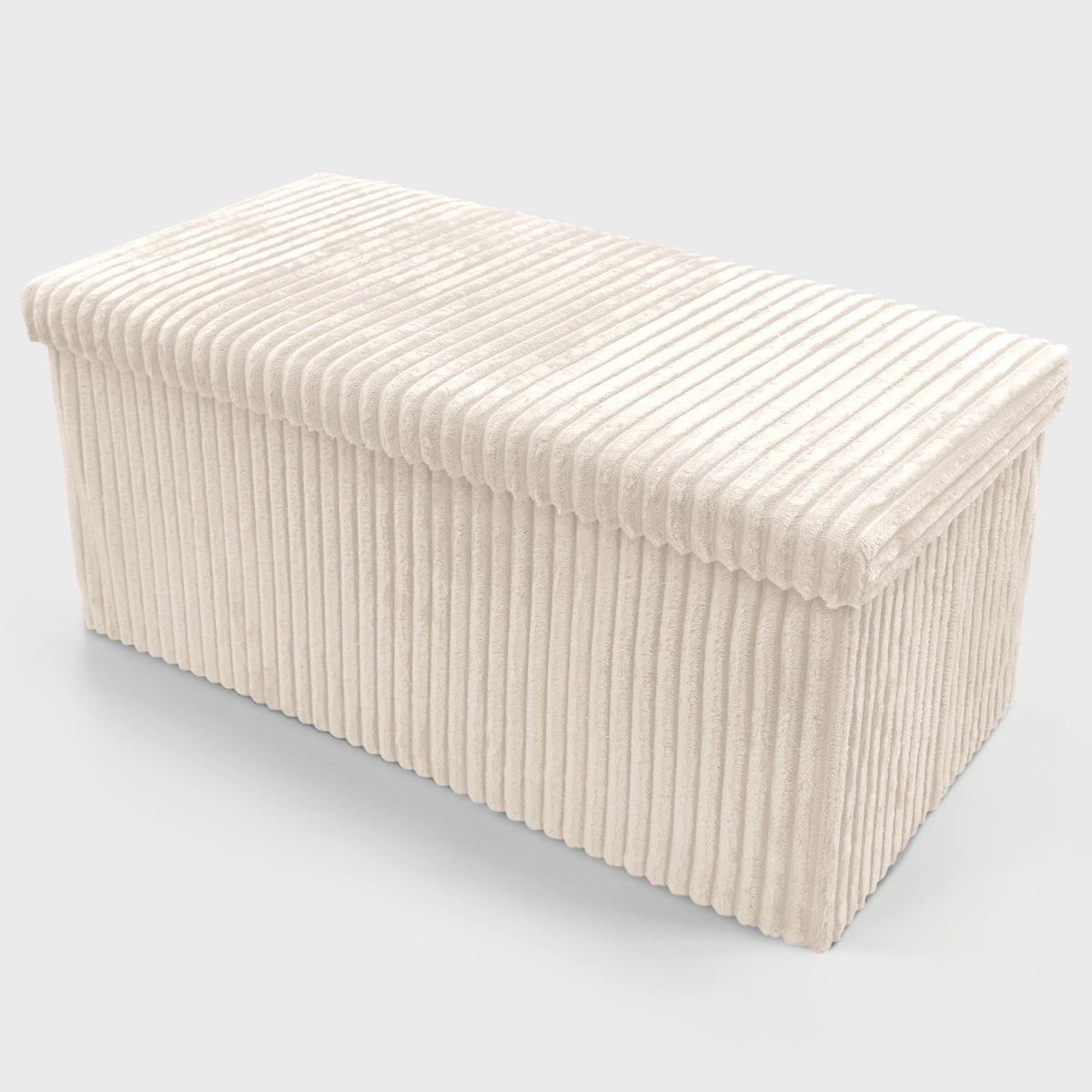 Home Republic Foldable Corduroy Storage Ottoman