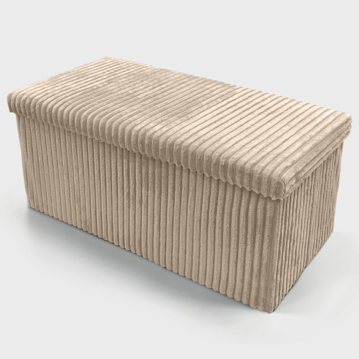 Home Republic Foldable Corduroy Storage Ottoman
