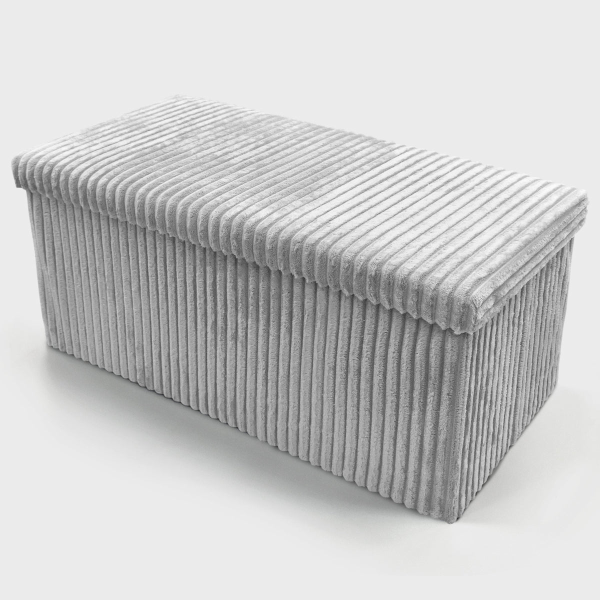 Home Republic Foldable Corduroy Storage Ottoman