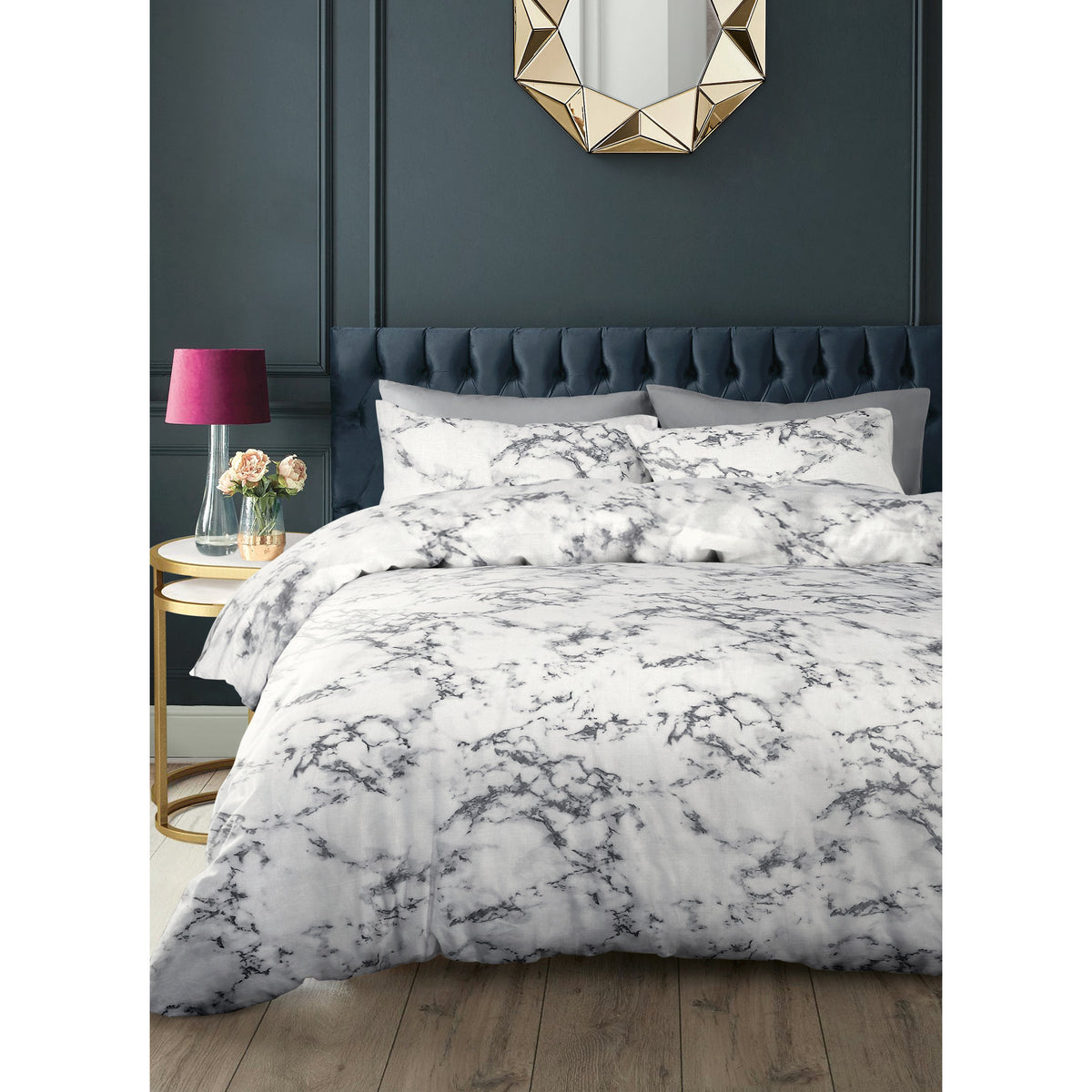Velosso Marble Duvet Cover & Pillowcase Set