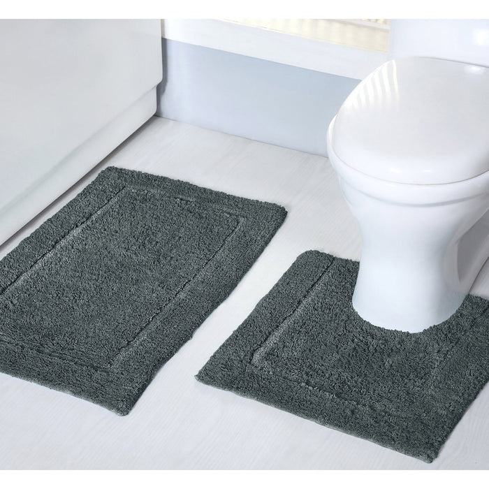 Mayfair Charcoal Bath Mat Anti-Slip Microfibre