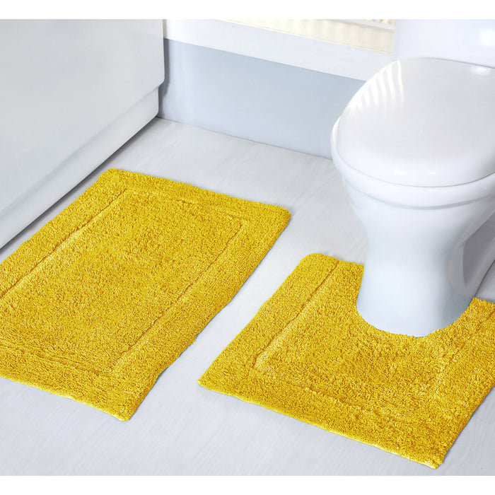 Mayfair Ochre Bath Mat Anti-Slip Microfibre