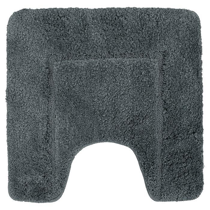 Mayfair Charcoal Pedestal Mat Anti-Slip Microfibre