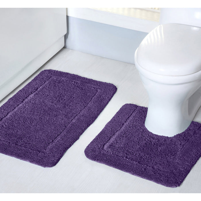 Mayfair Purple Pedestal Mat Anti-Slip Microfibre