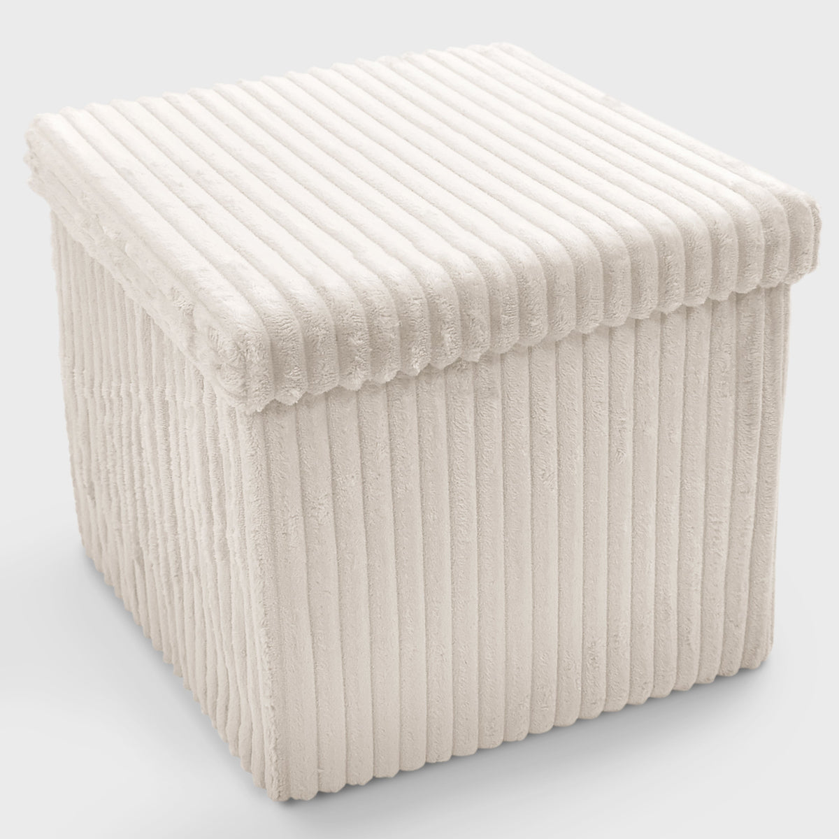 Home Republic Foldable Corduroy Storage Ottoman