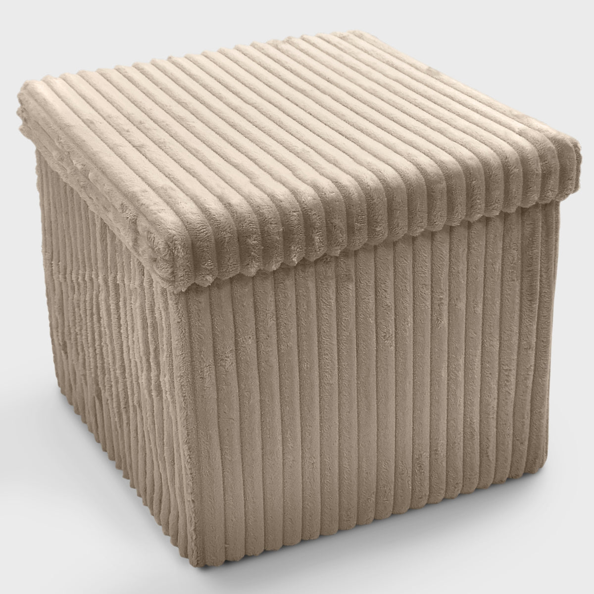 Home Republic Foldable Corduroy Storage Ottoman