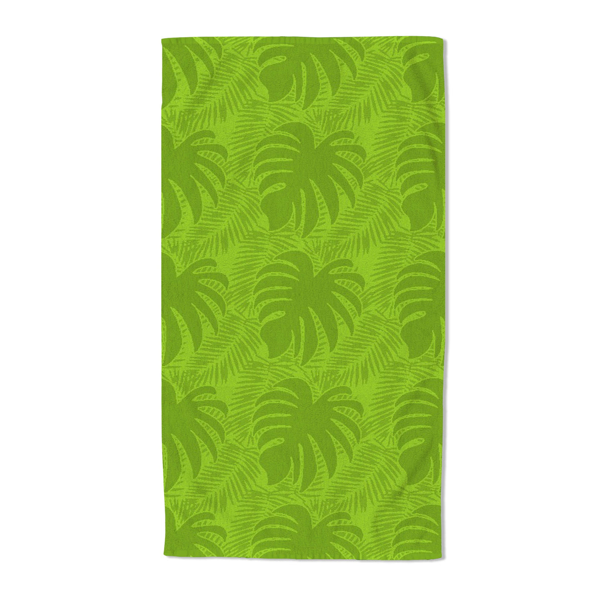 Velosso Tropical Leaves Embossed Jacquard Beach Towel