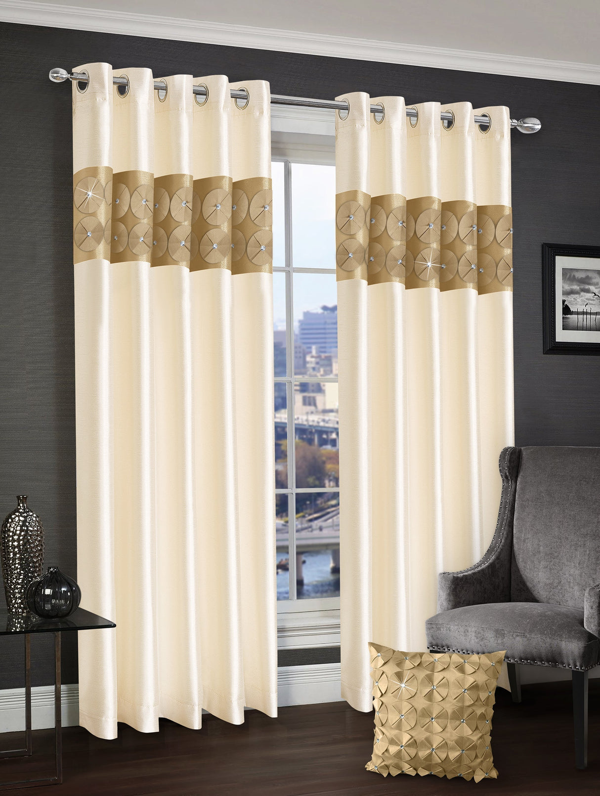 Intimates Vouge Diamante Ring Top Curtains