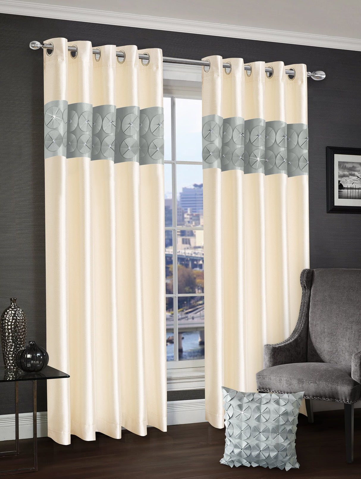 Intimates Vouge Diamante Ring Top Curtains