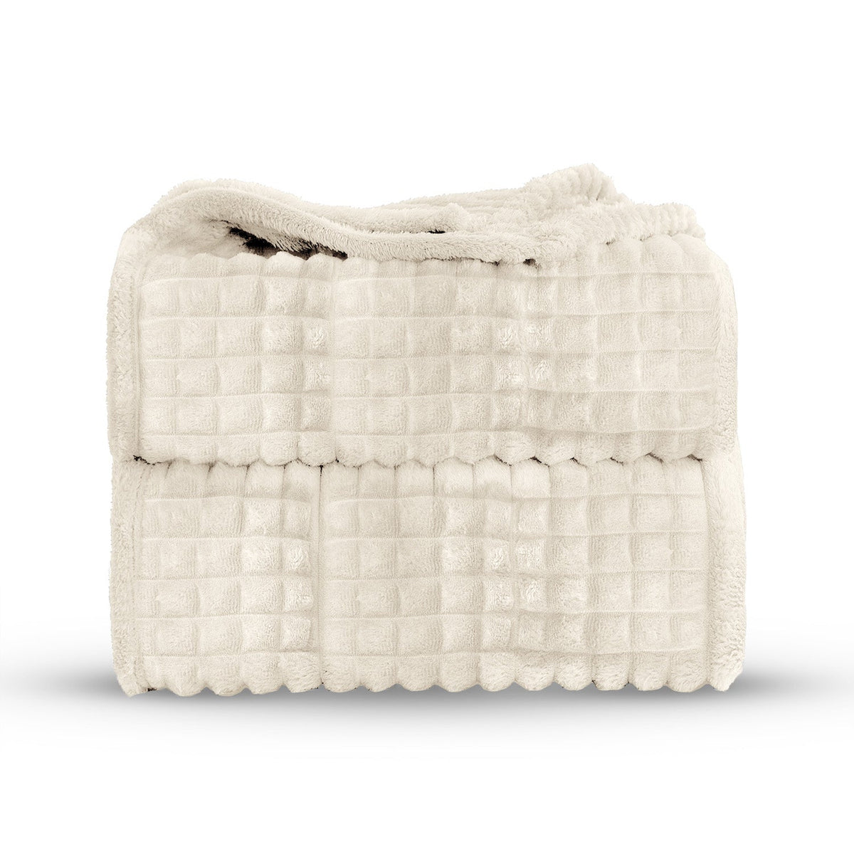 Velosso Chunky Waffle Plush Super Soft Blanket Throw