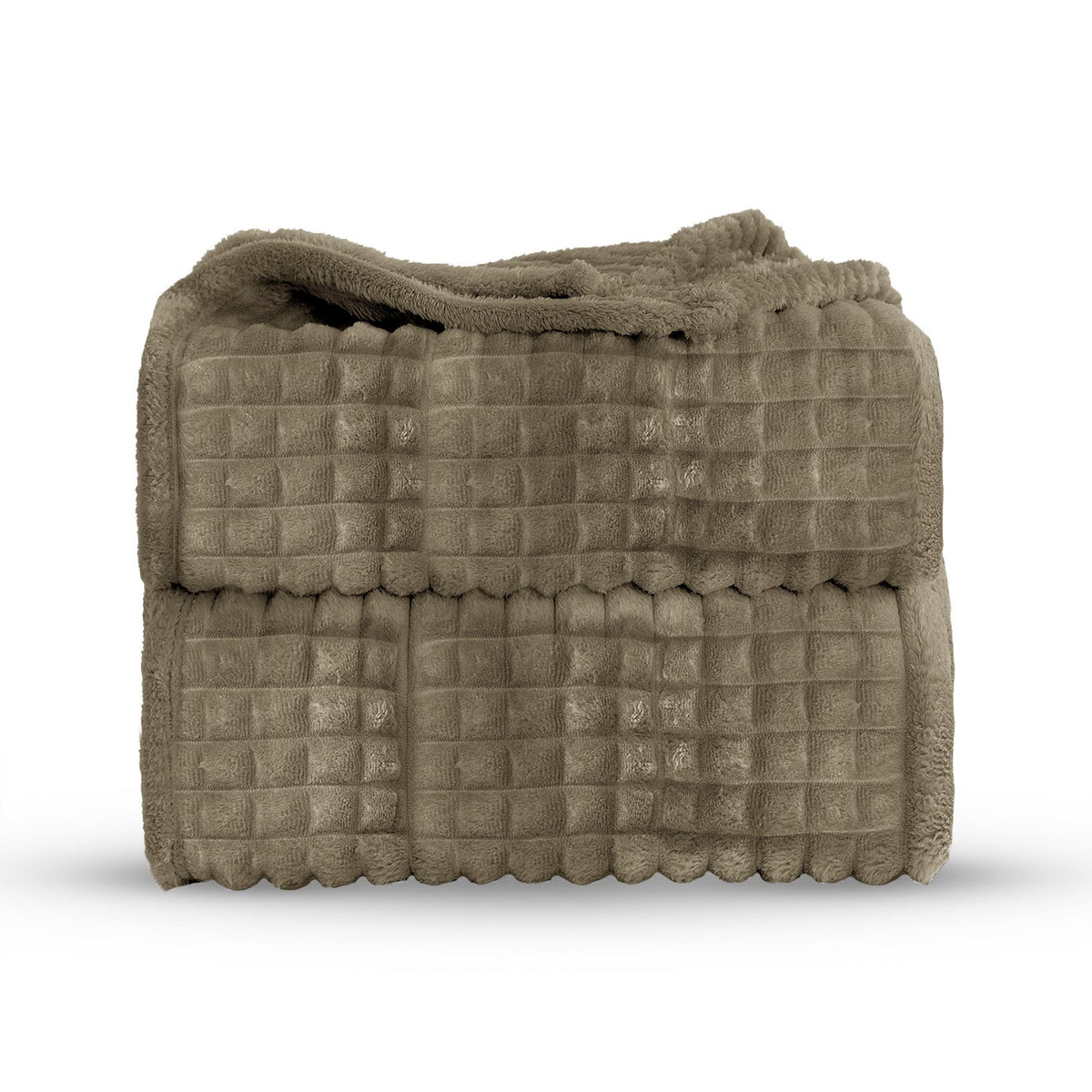 Velosso Chunky Waffle Plush Super Soft Blanket Throw