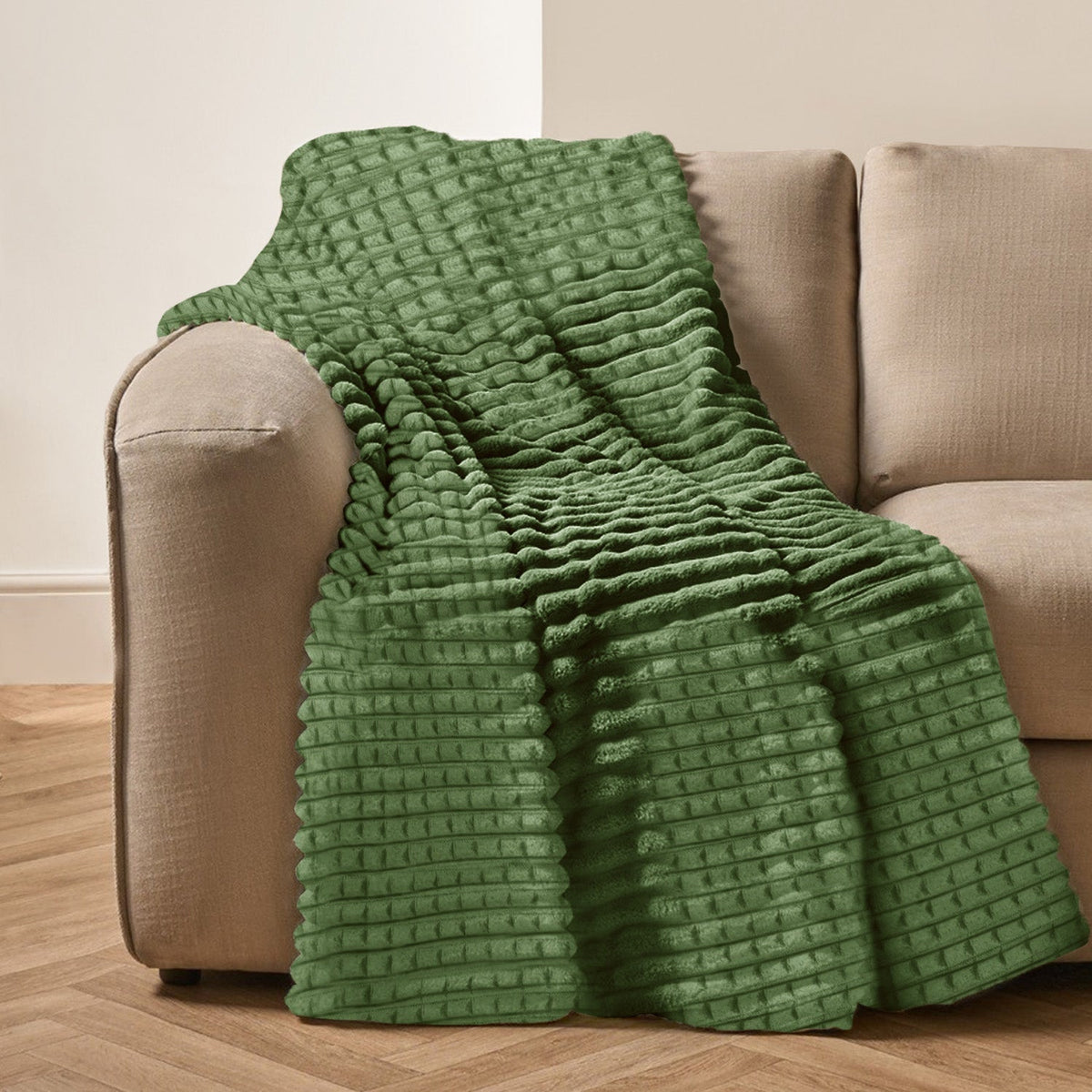 Velosso Chunky Waffle Plush Super Soft Blanket Throw
