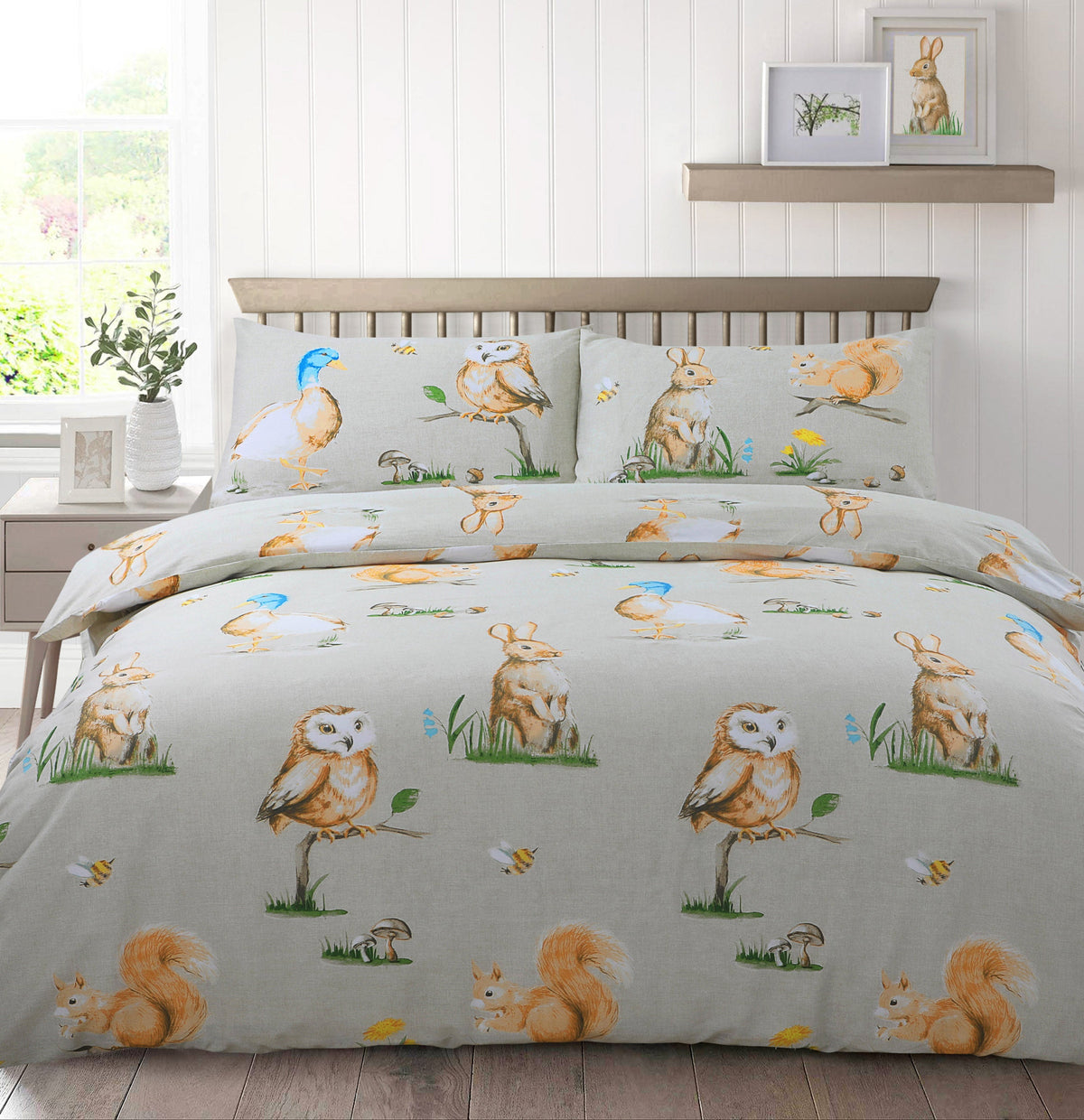 Velosso Country Animals Duvet Cover & Pillowcase Set