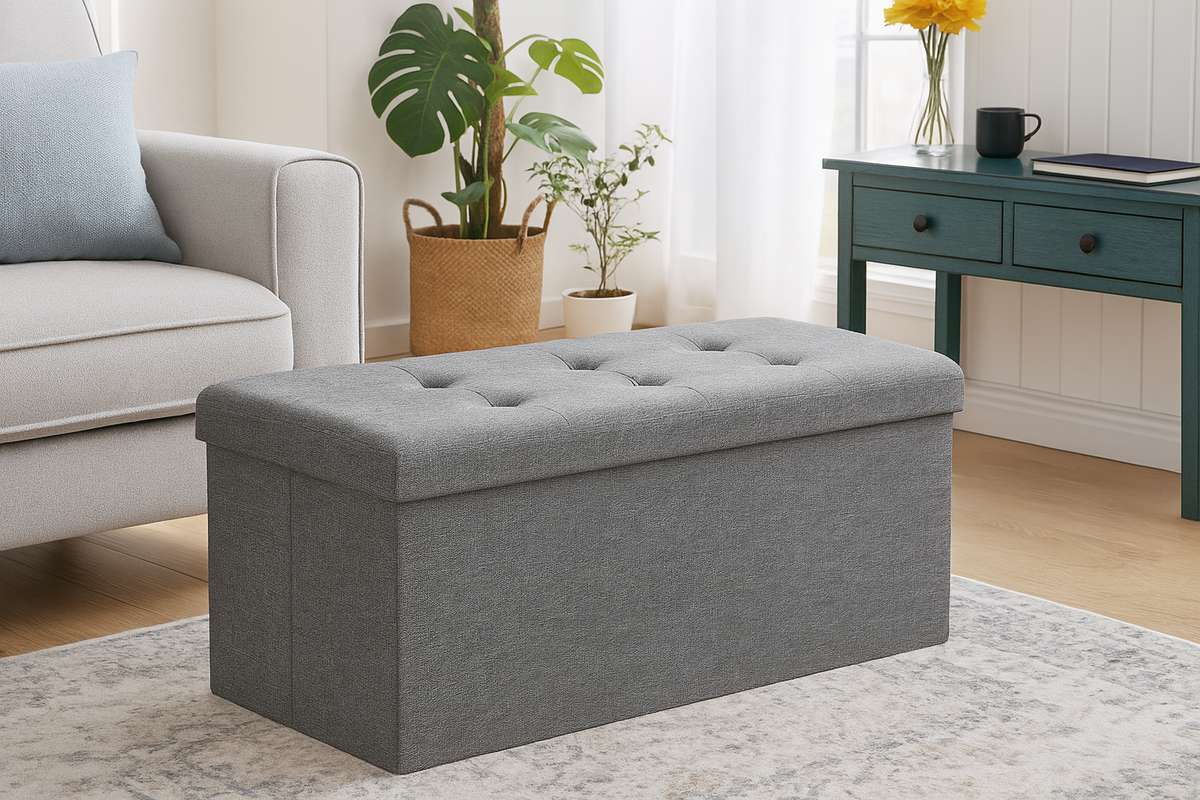 Home Republic Foldable Linen Storage Ottoman
