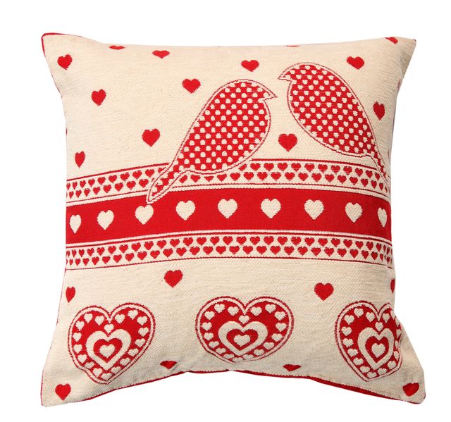 Intimates LOVEBIRDS CHENILLE filled removable cushion
