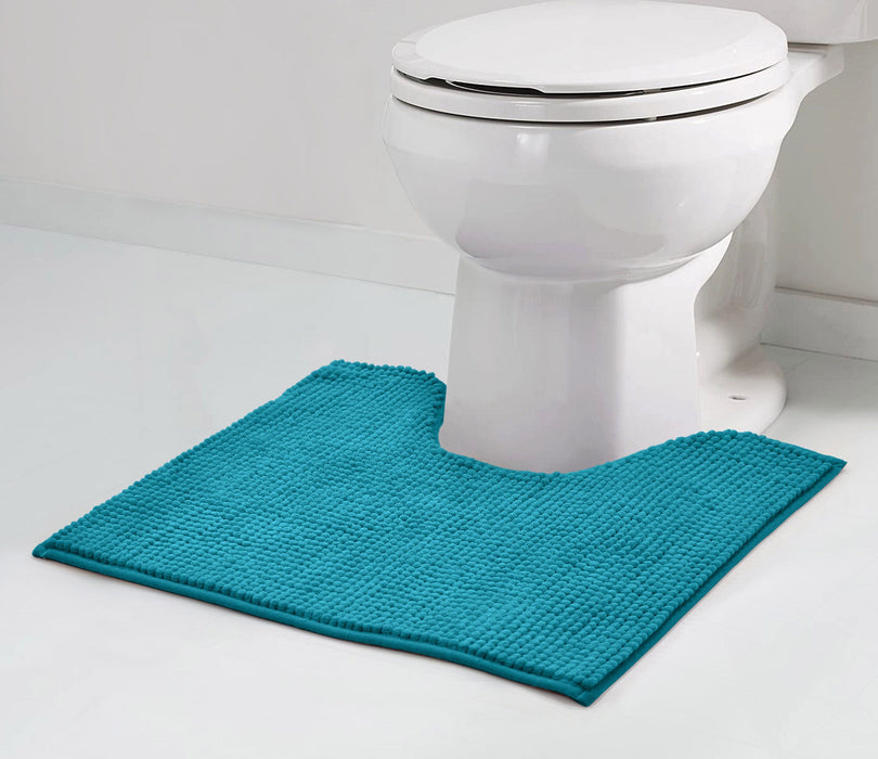 Luxury Non-Slip Soft Jade Pedestal Mat Shaggy Noodle Super Absorbent Microfiber Bathroom Mat